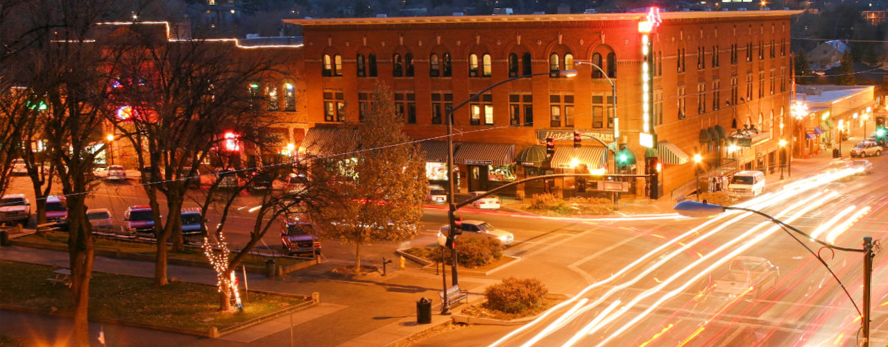 Downtown Prescott, AZ at Night